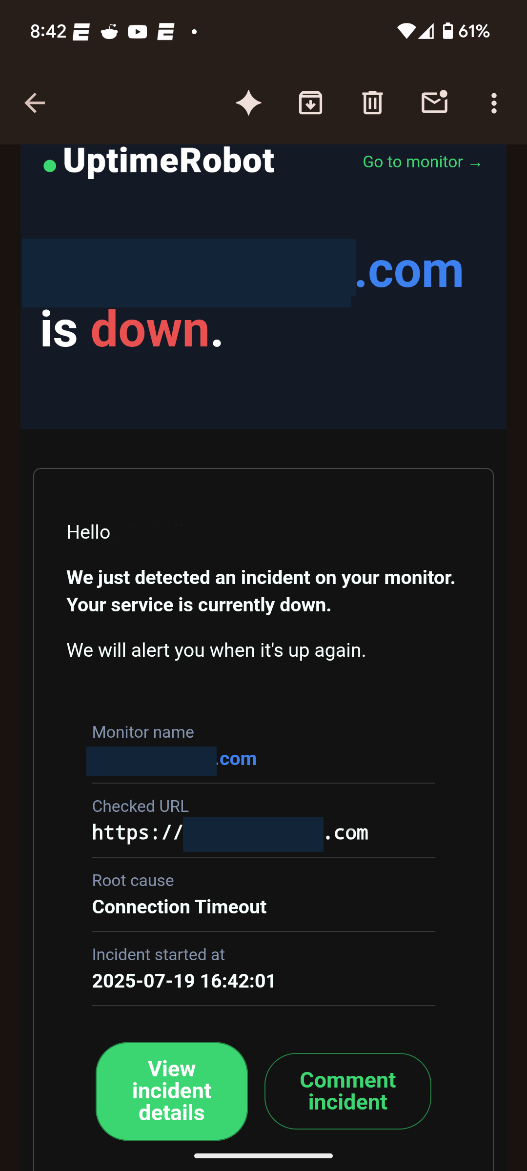 Traditional Monitoring Example